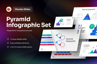 Monster Slides Pyramid Infographic Set